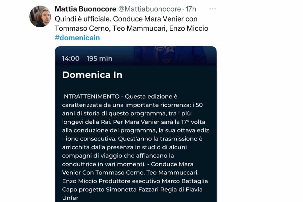 domenica in co-conduttori gaffe